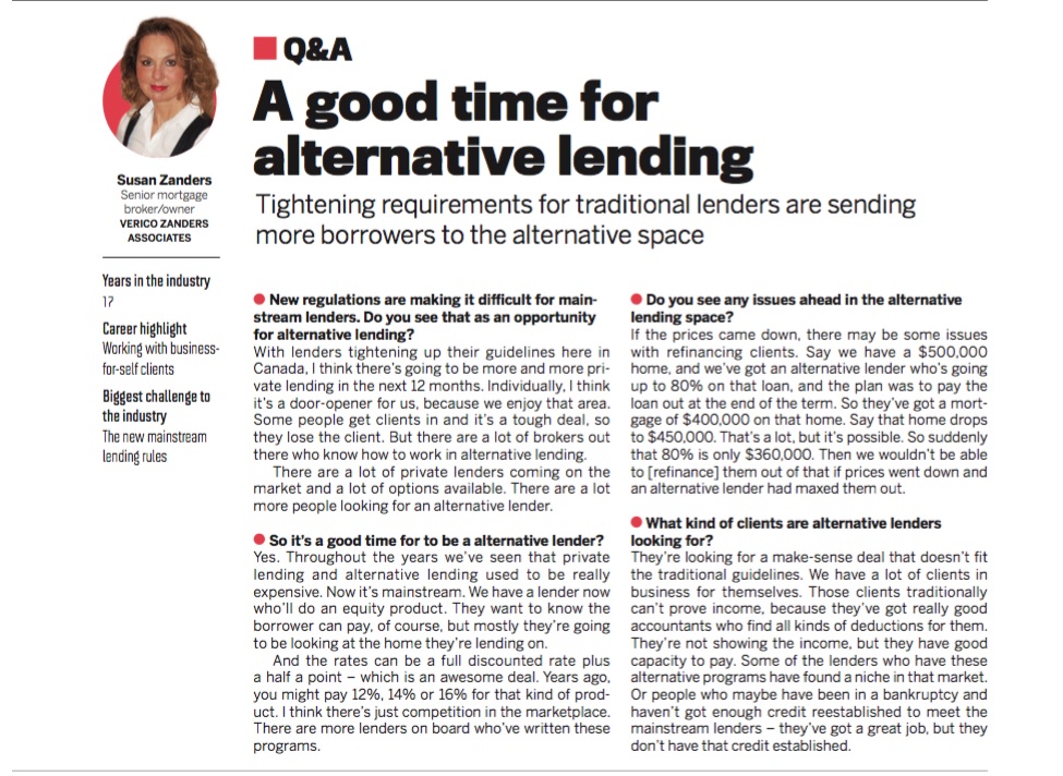 Susan Zanders Senior Alternative Mortgage Broker